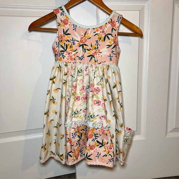 Sweet Honey Sleeveless Floral Fit & Flare Sun Dress Floral and Oranges Print - Picture 1 of 8